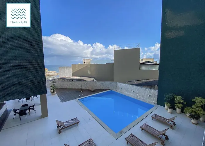 Flat Luxuoso-Piscina, Praia E Servico De Camareira